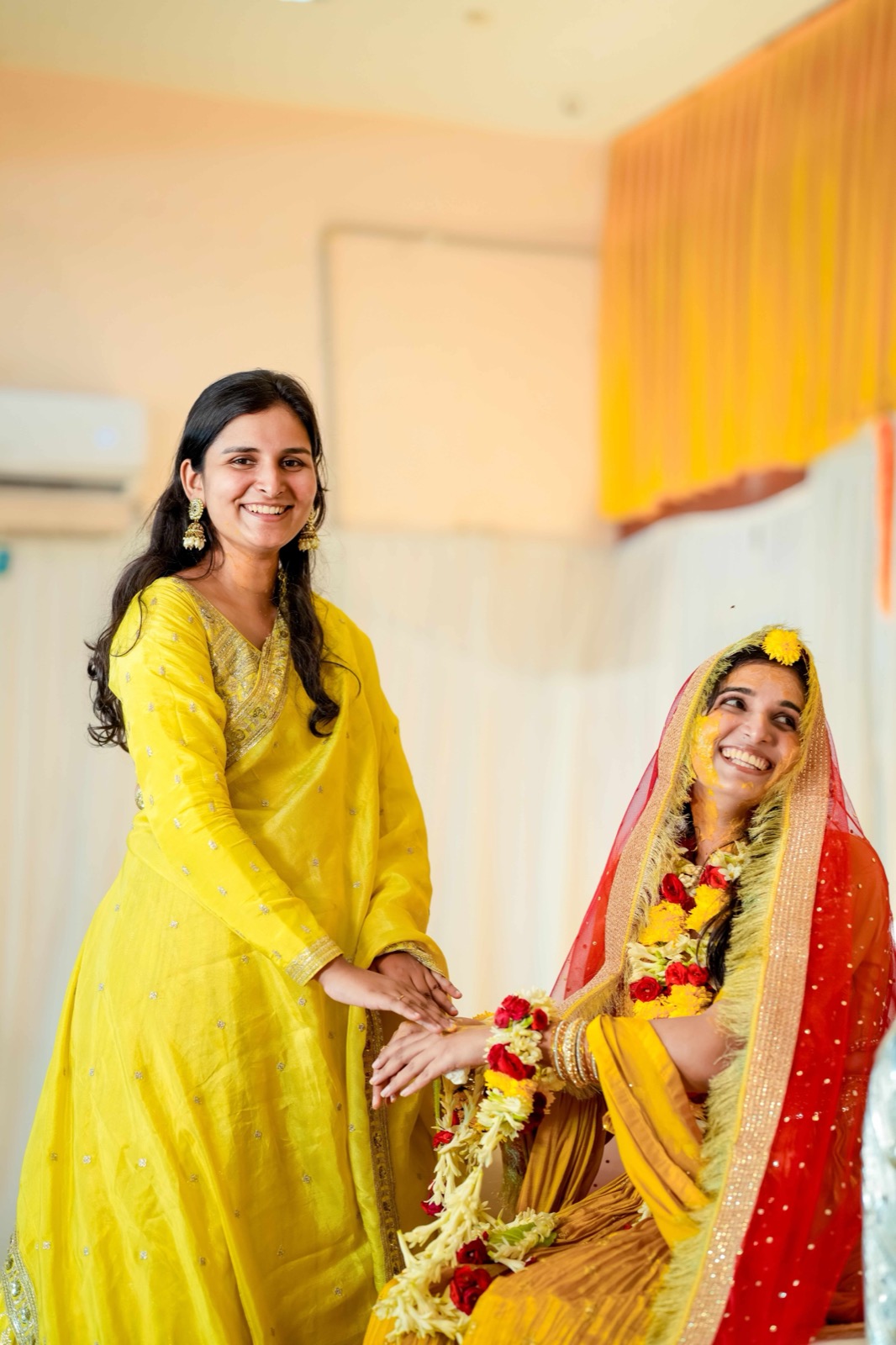 Bride with her sister