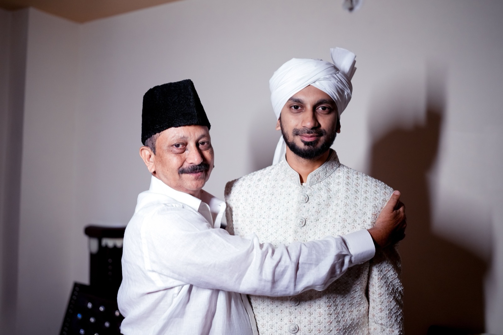 Groom and his father